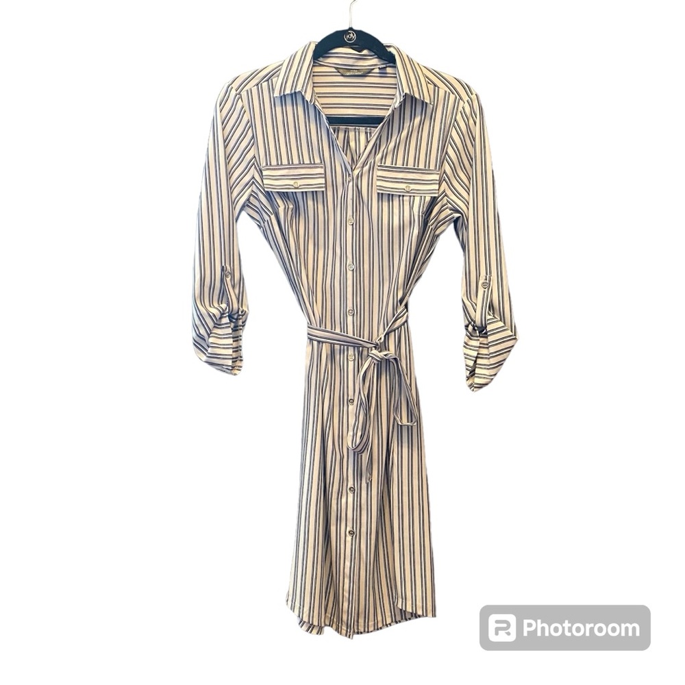 Blue & White Striped Dress